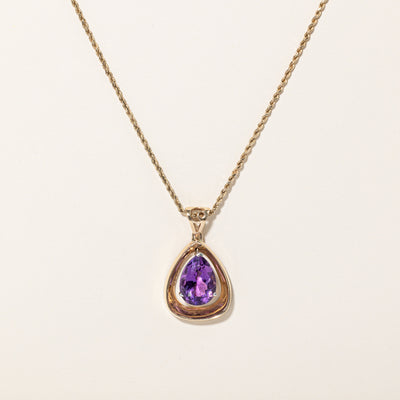 Amethyst Pendant Necklace | 12.00ct | 22