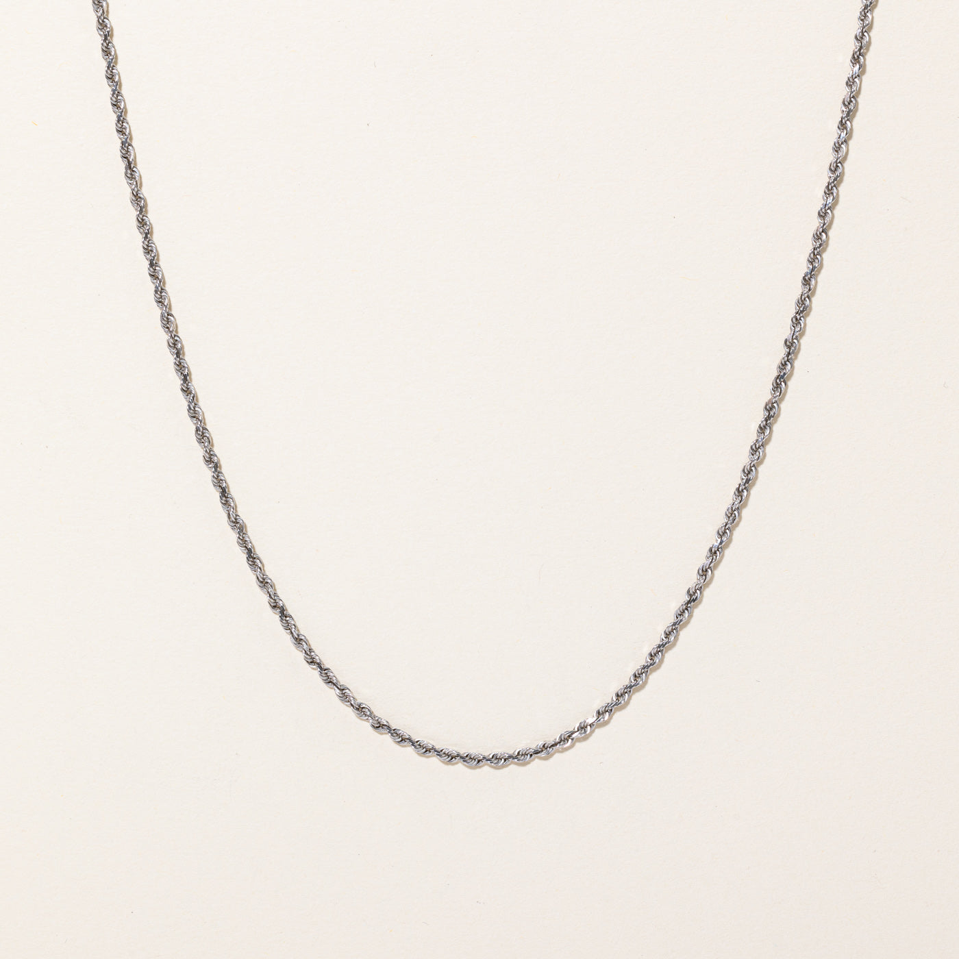 14k White Gold Rope Chain | 22" |