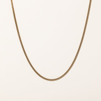10k Yellow Gold Curb Link Chain | 19