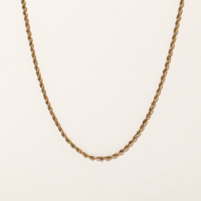 10k Yellow Gold Rope Chain | 32