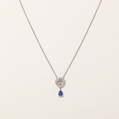 Tanzanite & Diamond Pendant Necklace | 0.99ct, 0.19ctw | 20