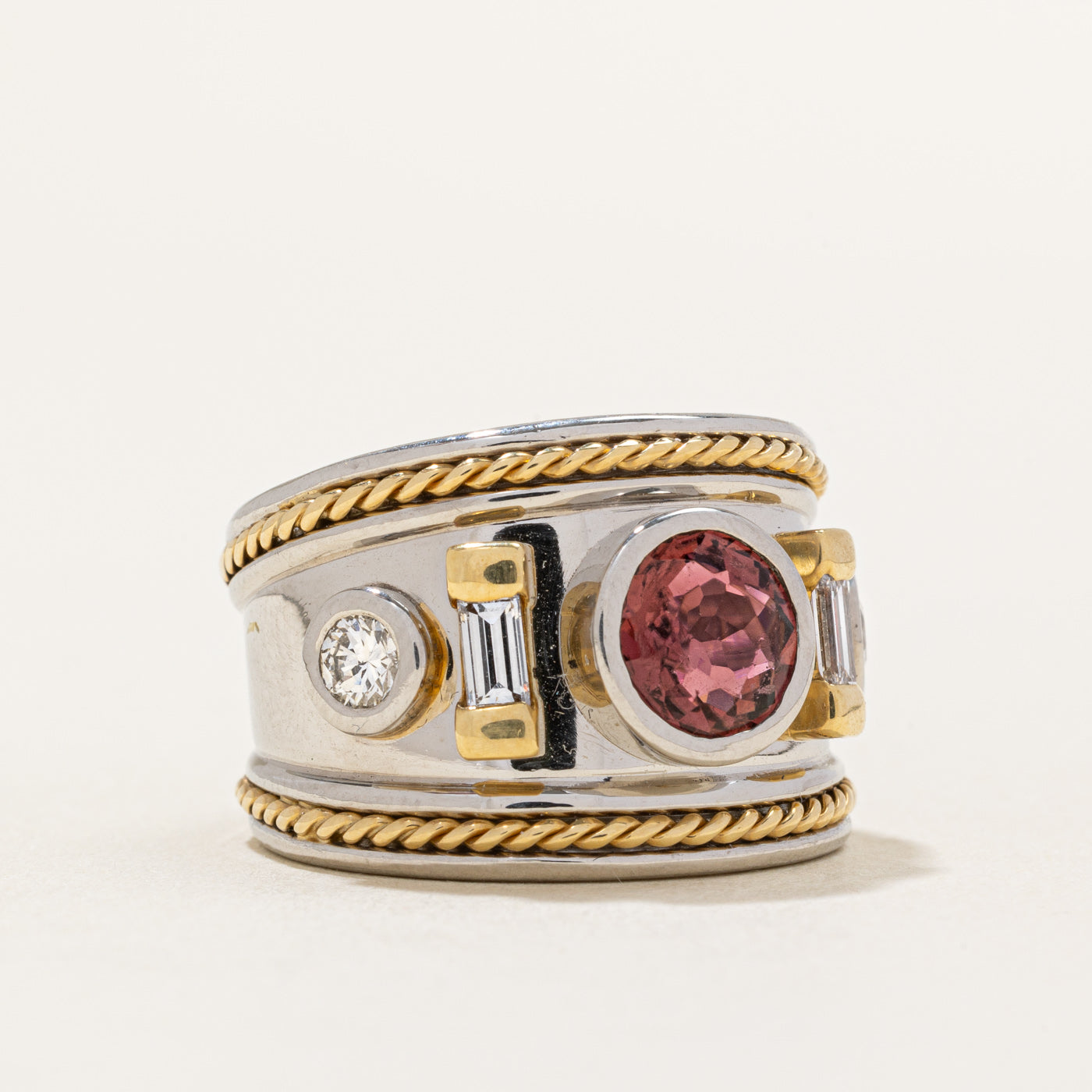 Pink Tourmaline & Diamond Cocktail Ring | 1.56ct, 0.66ctw | SZ 7.25 |