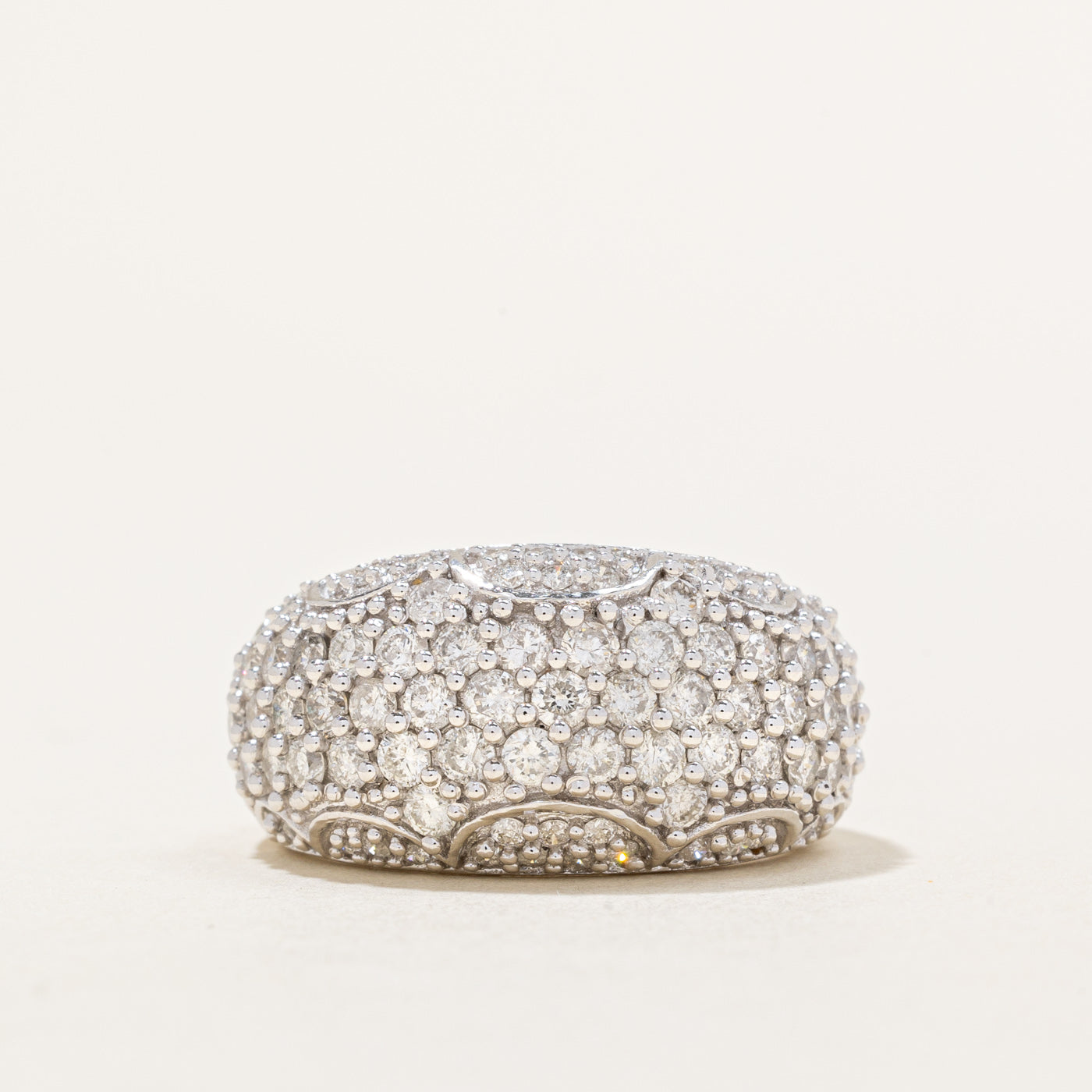 Bague cocktail sertie de diamants | 2,02 ct | Taille 6,75 | 