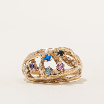 Mixed Synthetic Gemstone Ring | 0.10ctw | SZ 7.5 |