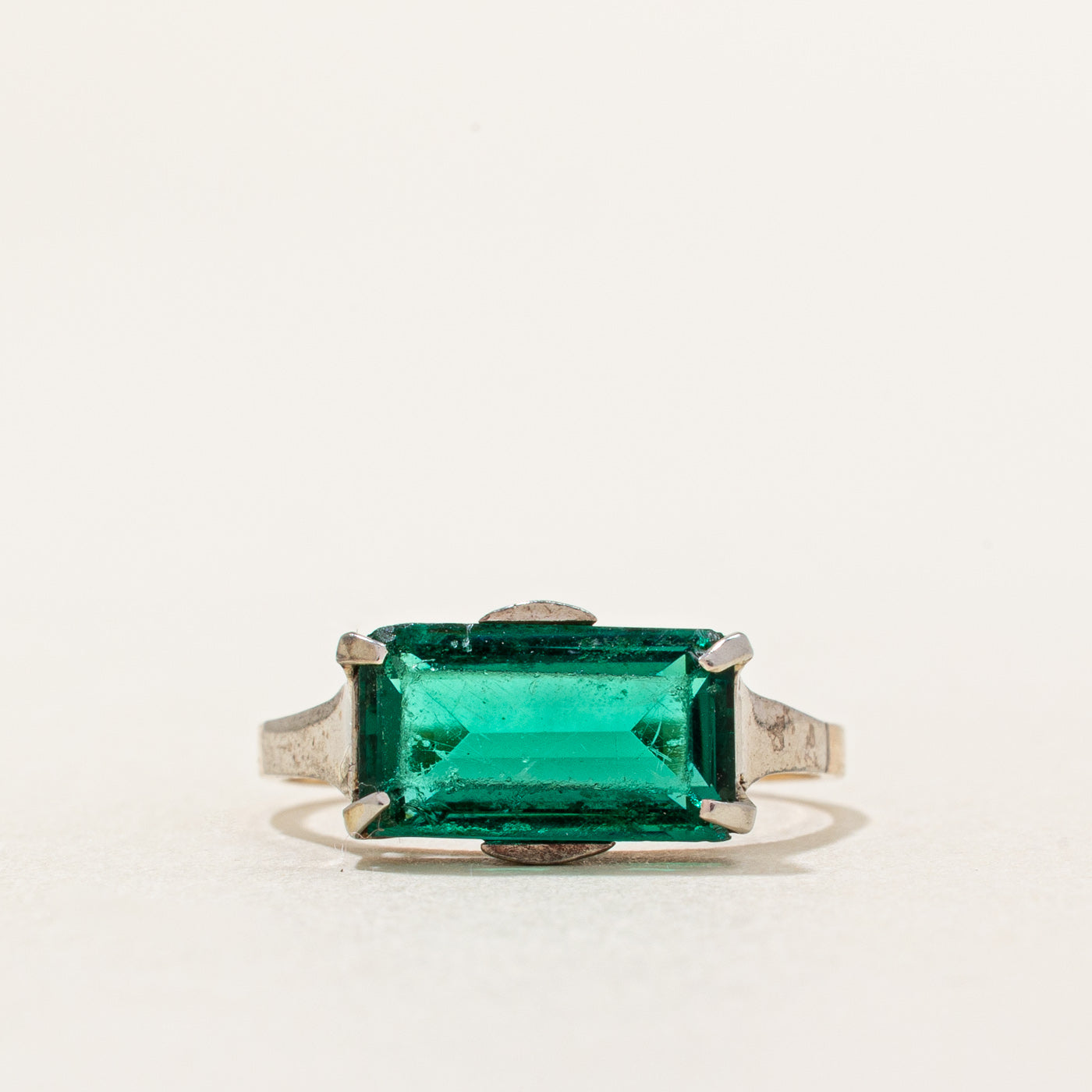 Birks' Green Glass Ring | SZ 3.75 |