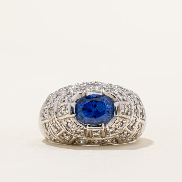 Sapphire & Diamond Cocktail Ring | 1.66ct, 0.58ctw | SZ 6.75 |