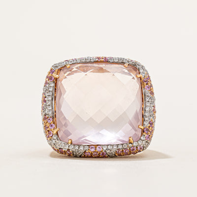 Multi Gem Large Cocktail Ring | 24.14ctw | SZ 7 |