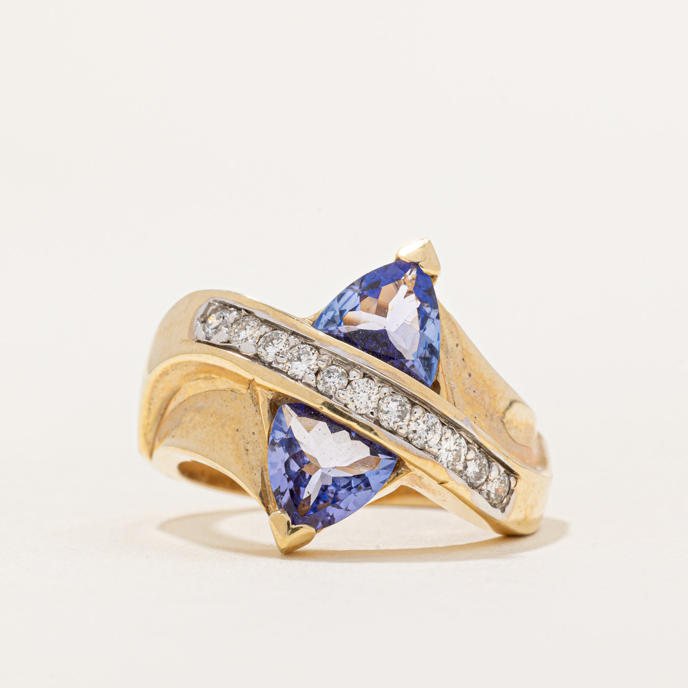 Tanzanite & Diamond Waterfall Ring | 1.34ctw, 0.26ctw | SZ 6.5 |