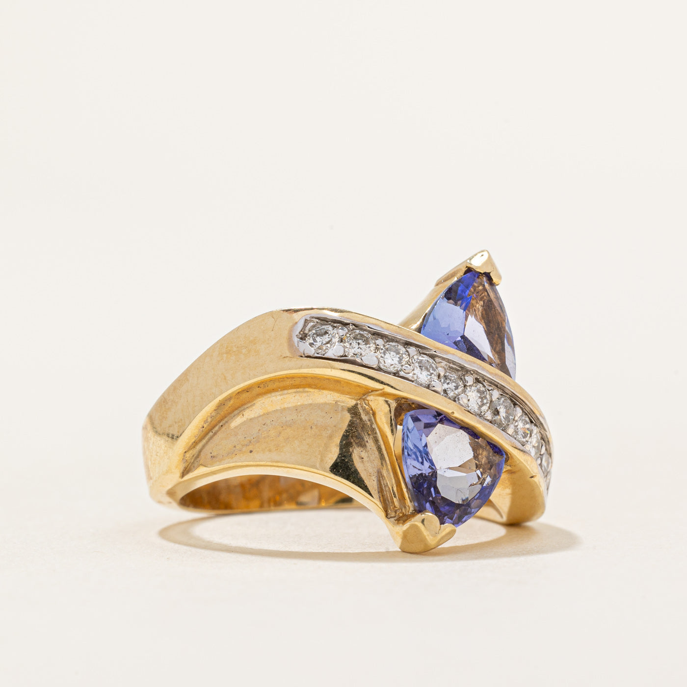 Tanzanite & Diamond Waterfall Ring | 1.34ctw, 0.26ctw | SZ 6.5 |