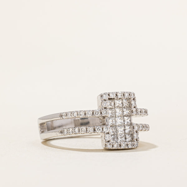 Diamond Cluster Cocktail Ring | 0.97ctw | SZ 7 |