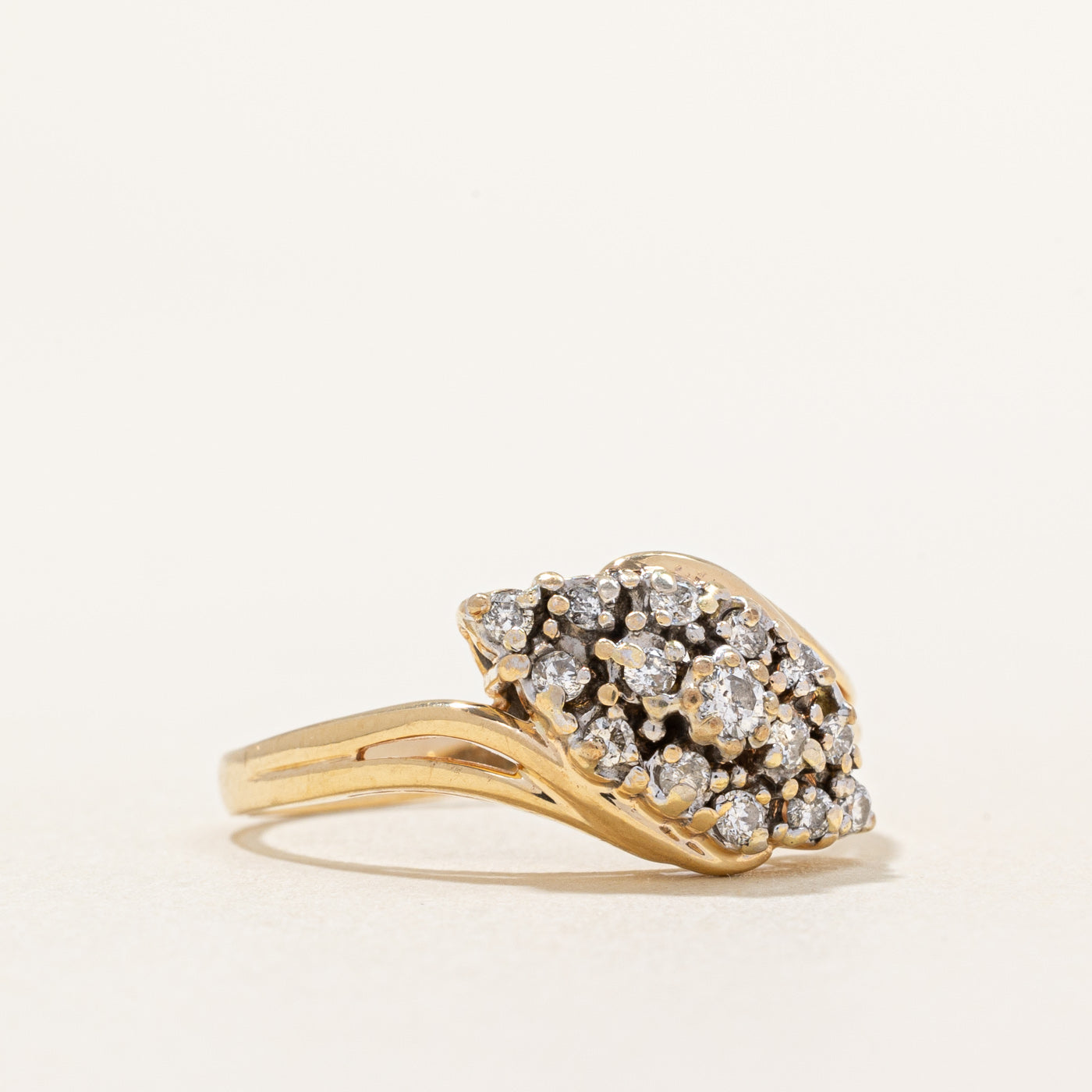 Diamond Waterfall Ring | 0.19ctw | SZ 7 |