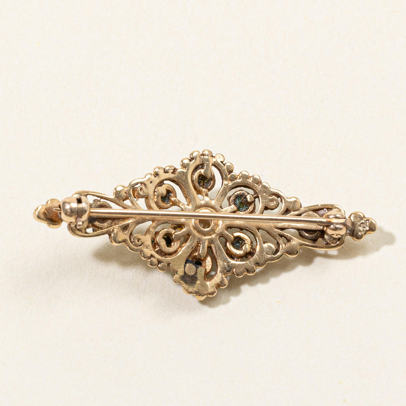 Simulant Turquoise & Natural Pearl Brooch | 0.50ctw |