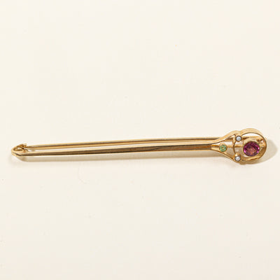 Multi Gemstone Pin | 0.39ctw |