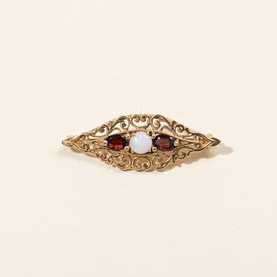 Garnet & Opal Brooch | 0.60ctw, 0.20ct |
