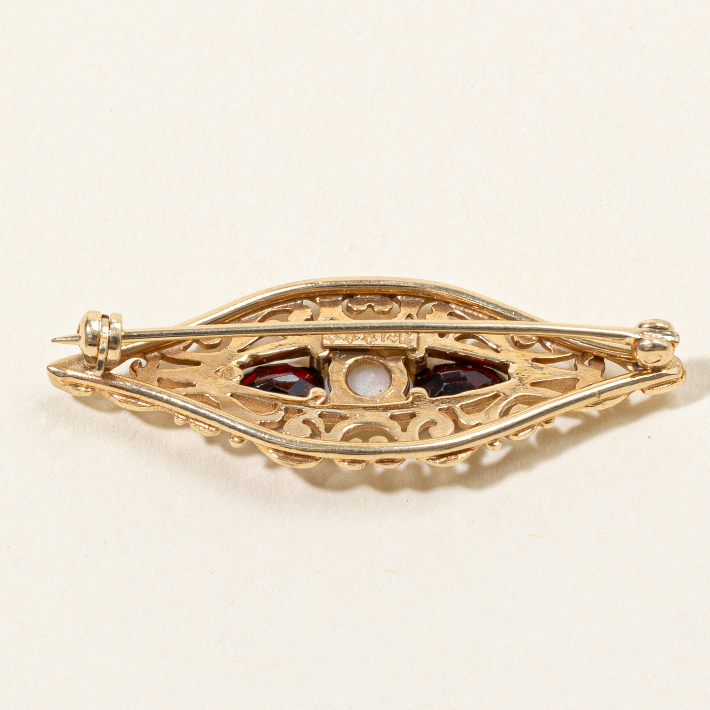 Garnet & Opal Brooch | 0.60ctw, 0.20ct |