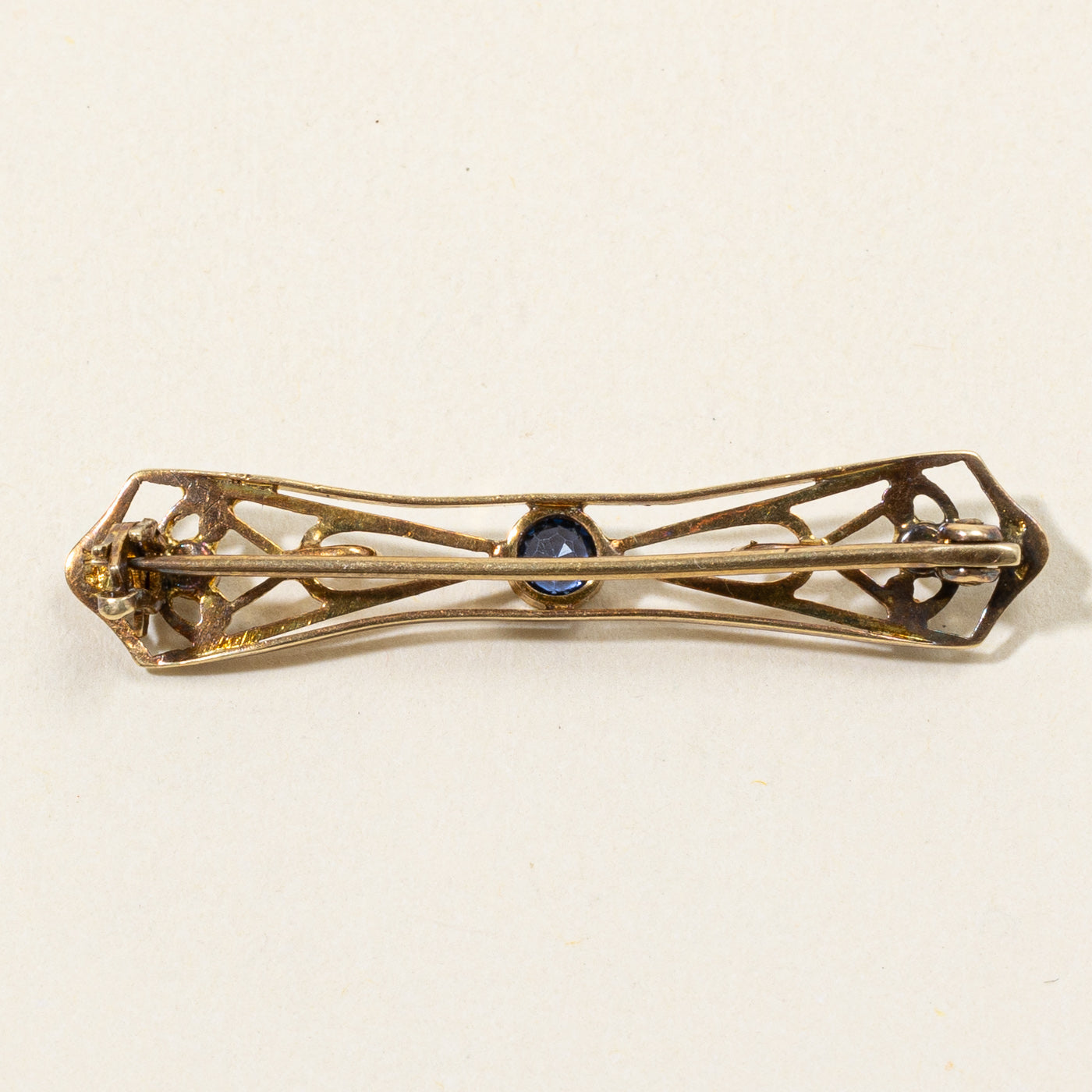 Sapphire & Seed Pearl Brooch | 0.12ct |