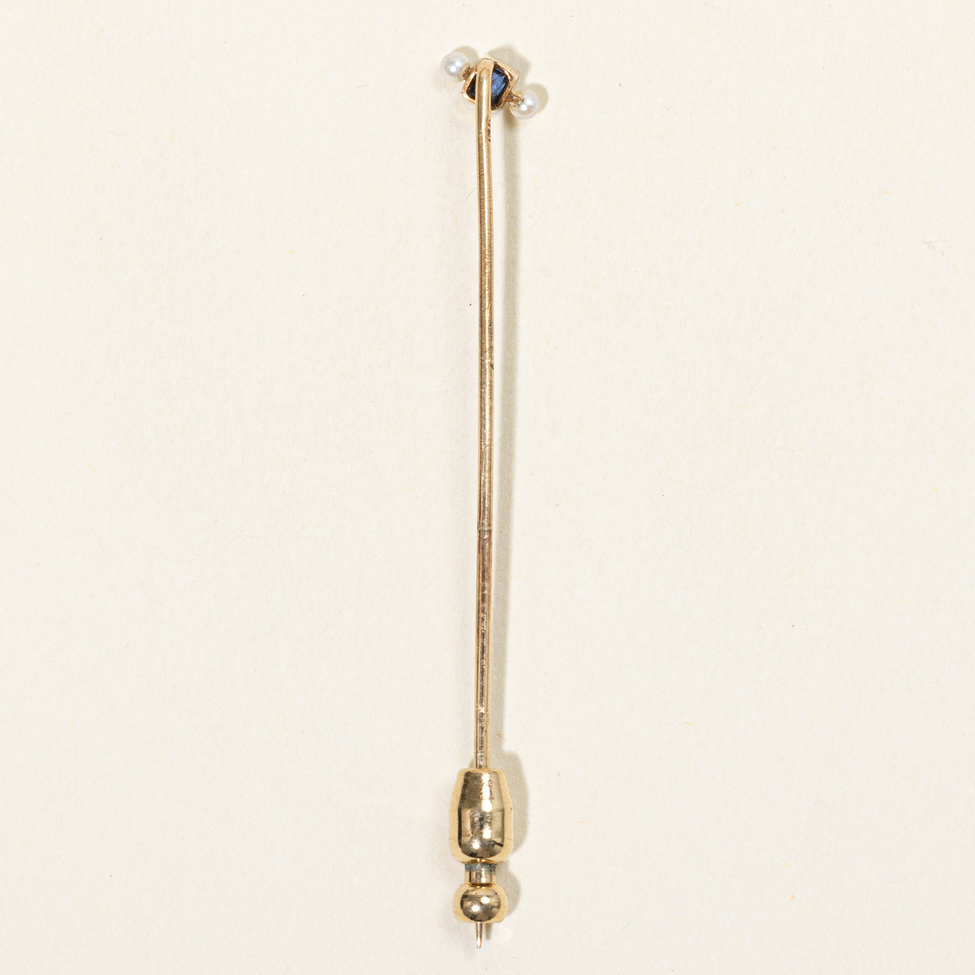 Sapphire & Seed Pearl Pin | 0.15ct |