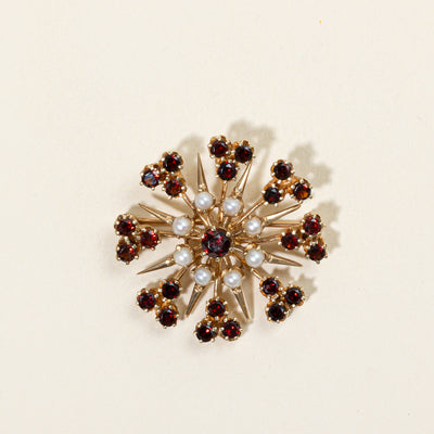Garnet & Pearl Brooch & Pendant | 2.00ctw |