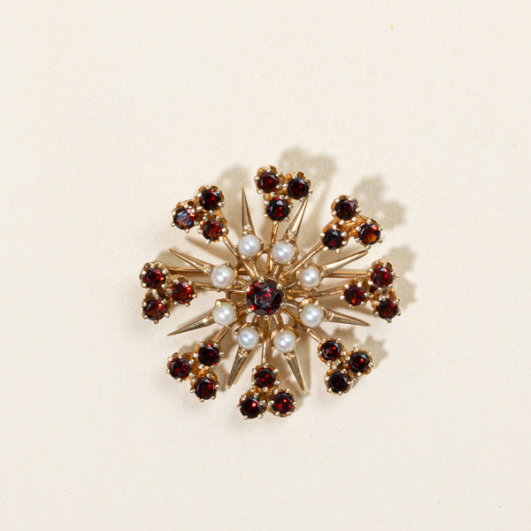 Garnet & Pearl Brooch & Pendant | 2.00ctw |