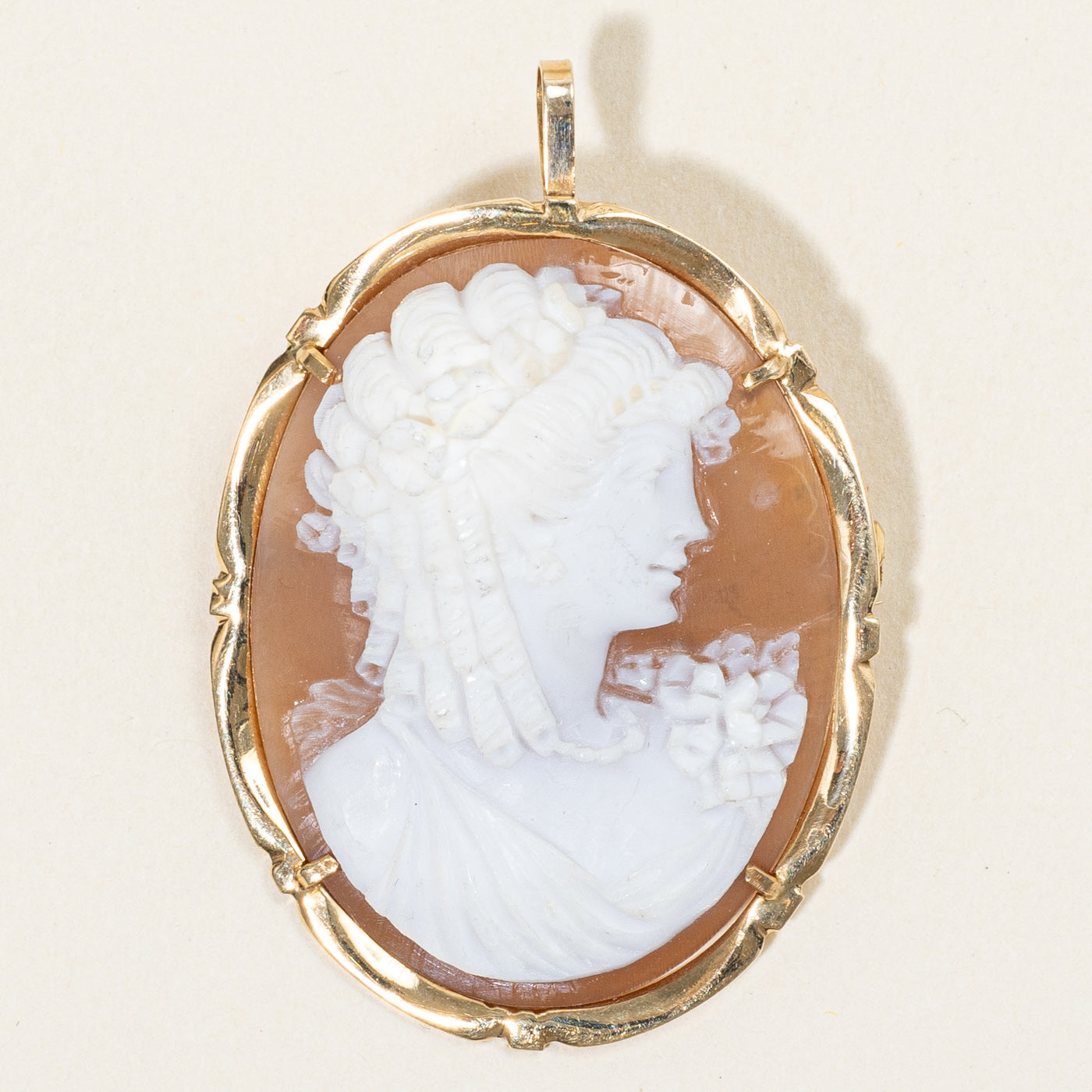 Sea Shell Cameo Modified Brooch & Pendant | 12.00ct |