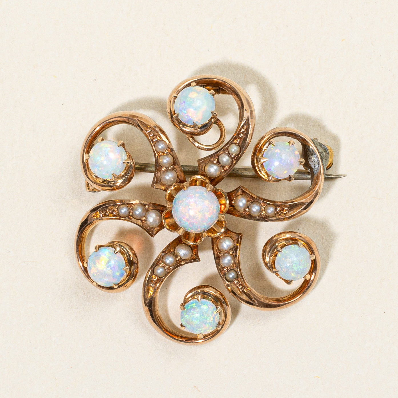 Opal & Seed Pearl Modified Brooch & Pendant | 1.00ctw |