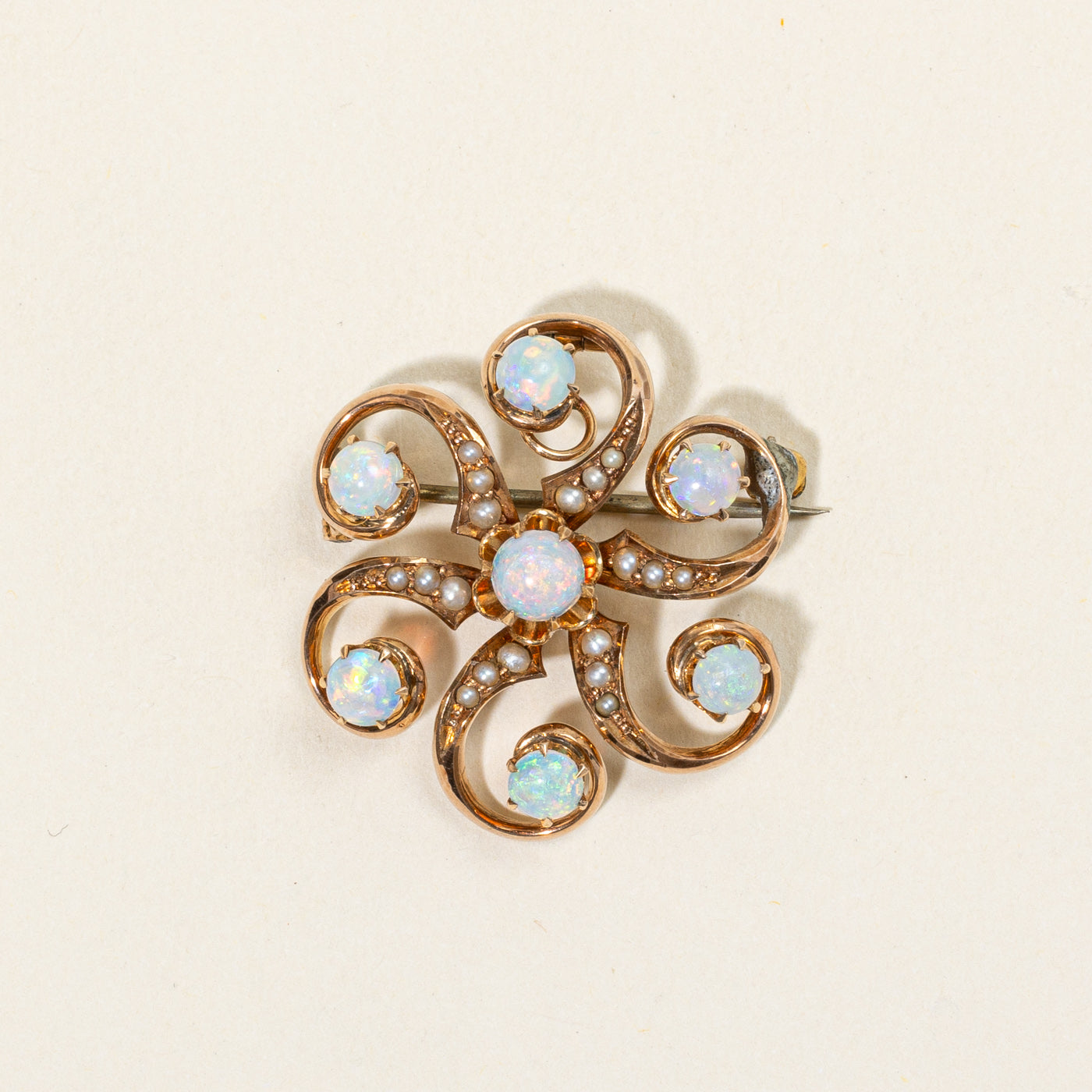 Opal & Seed Pearl Modified Brooch & Pendant | 1.00ctw |