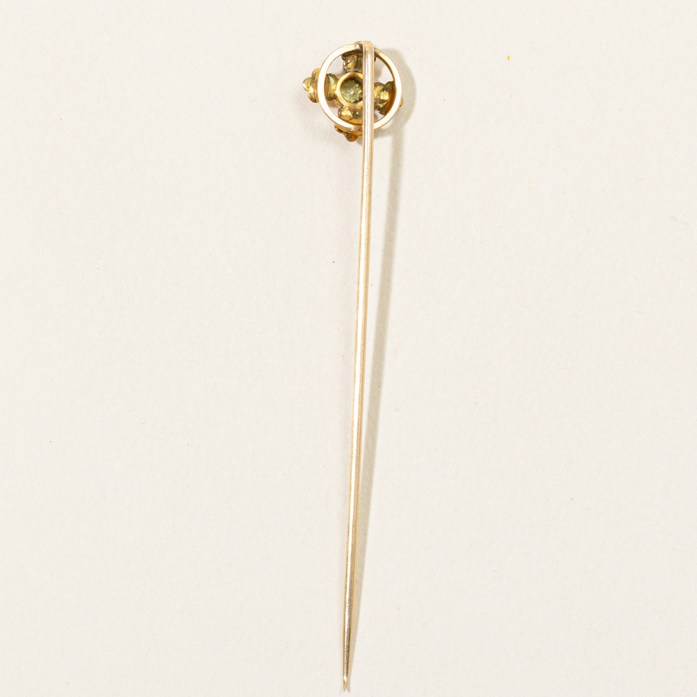 Peridot & Seed Pearl Pin | 0.07ct |