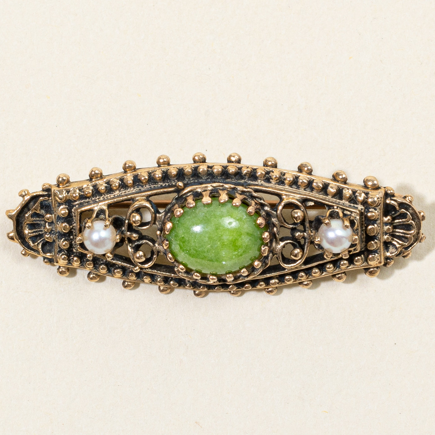 Jadeite & Pearl Brooch | 1.00ct |