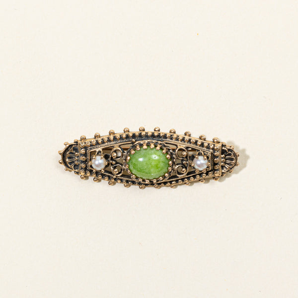 Jadeite & Pearl Brooch | 1.00ct |