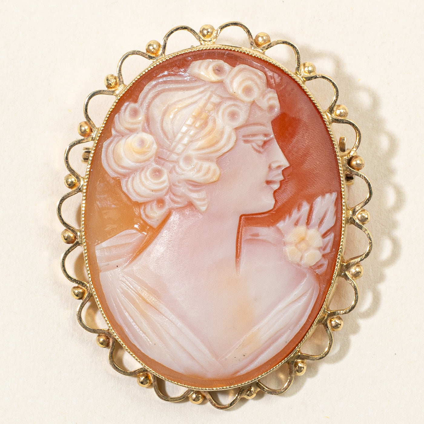 Sea Shell Cameo Modified Brooch & Pendant | 7.50ct |