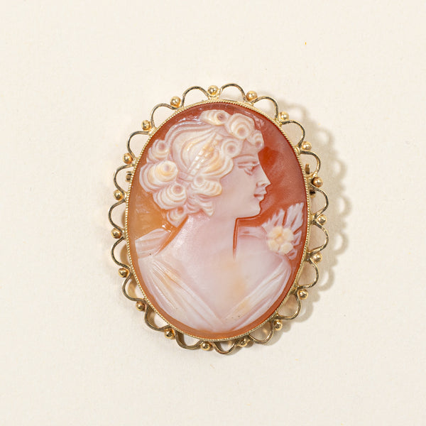 Sea Shell Cameo Modified Brooch & Pendant | 7.50ct |