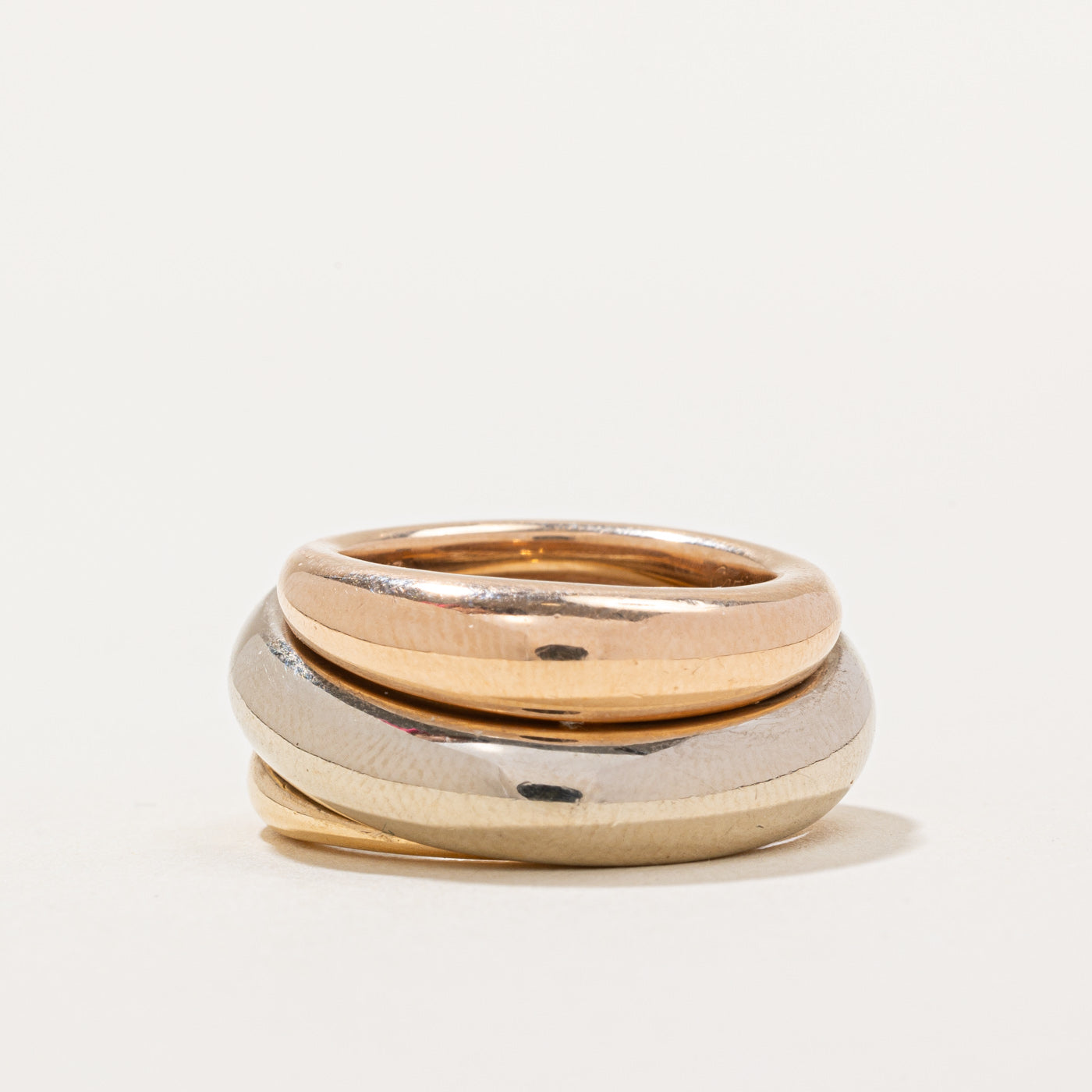 Bague Cartier' Italian Tri Tone | Taille 5,5 | 