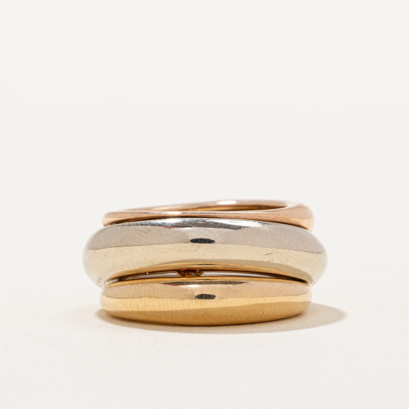 Bague Cartier' Italian Tri Tone | Taille 5,5 | 