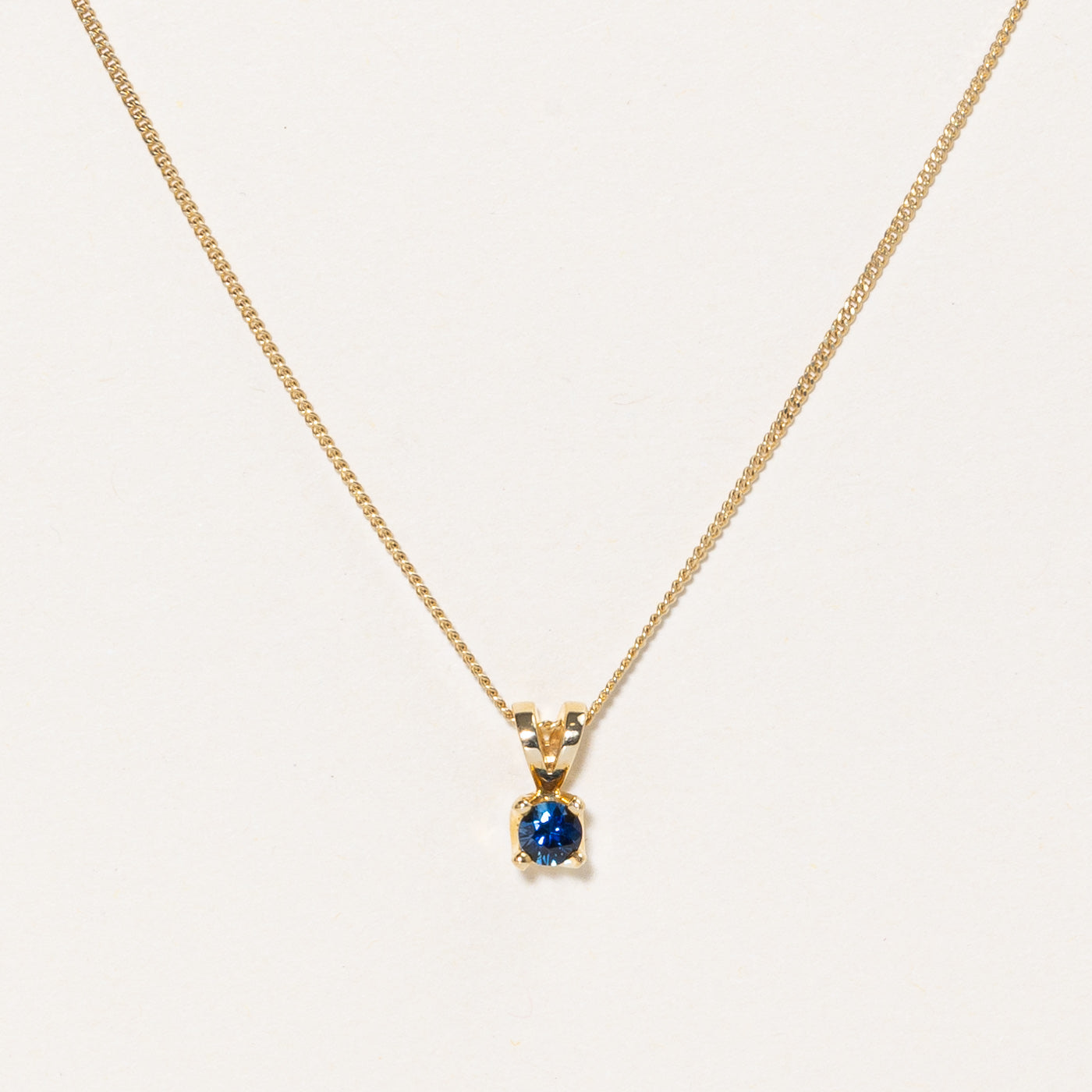 Birks' Sapphire Pendant & Necklace | 0.25ct | 18" |