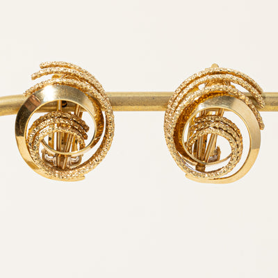 Birks' German 14k Yellow Gold Clip On Earrings