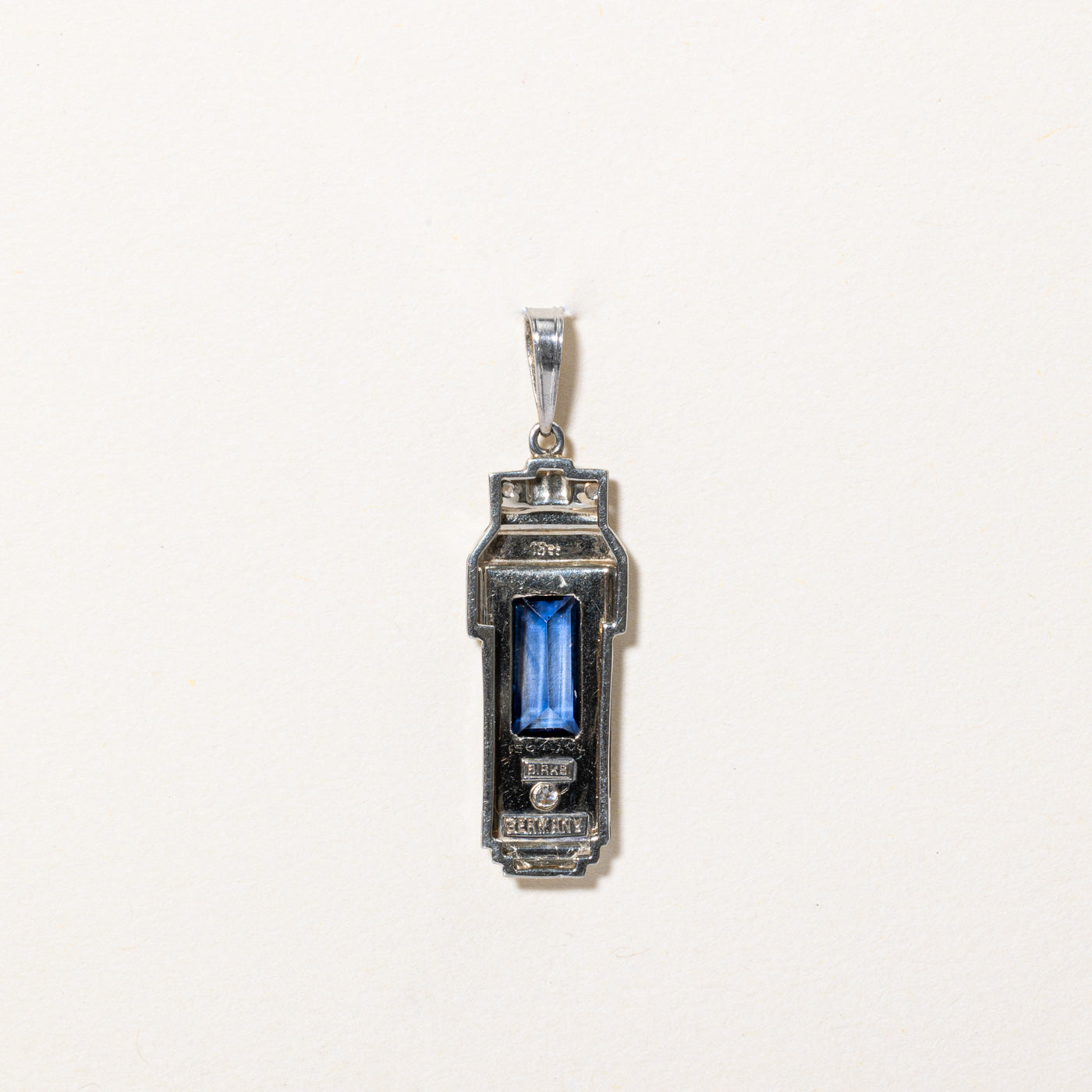 Birks' German Synthetic Sapphire & Natural Diamond Pendant | 1.00ct, 0.04ctw |