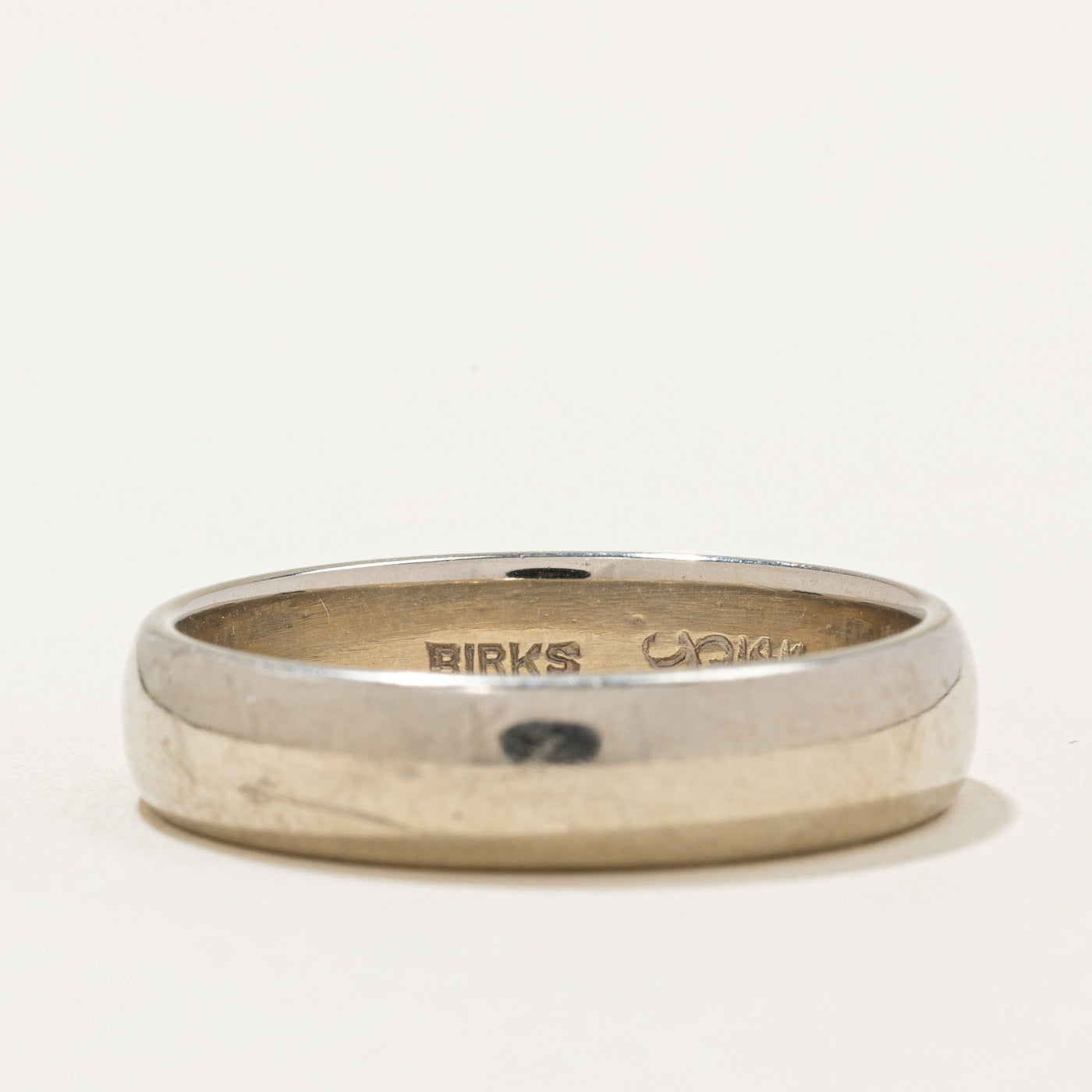 'Birks' 14k White Gold Wedding Band | SZ 11.5 |