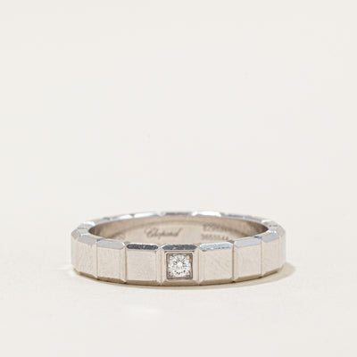 Swiss-Made 'Chopard' Ice Cube Diamond Ring | 0.01ct | SZ 7.25 |