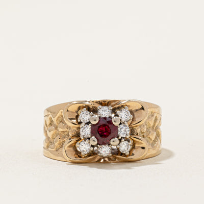 Birks' Ruby & Diamond Cocktail Ring | 0.37ct, 0.20ctw | SZ 6 |