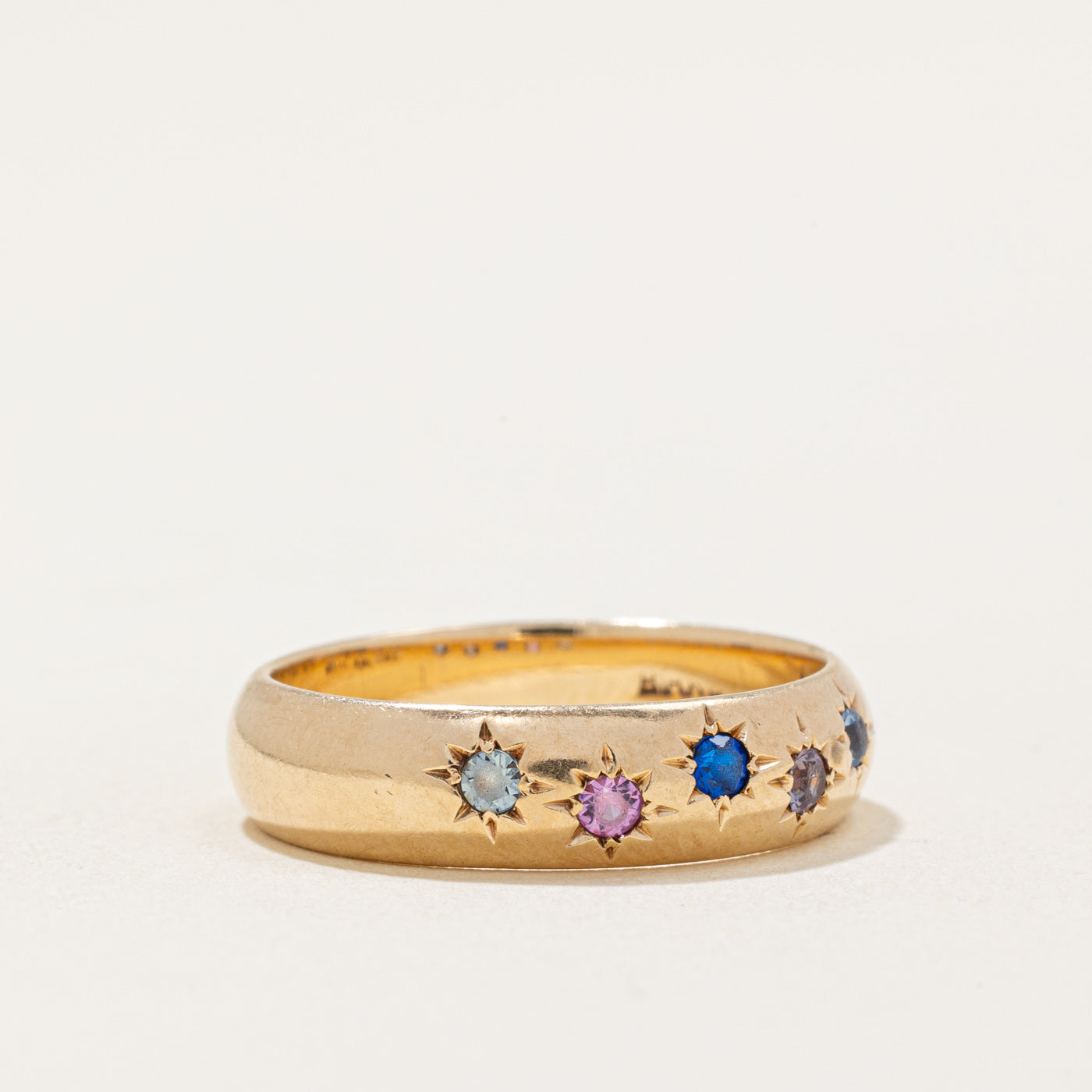 Bague Birks TWT en saphir synthétique et spinelle | 0,08 ct, 0,12 ct | Taille 6,75 | 