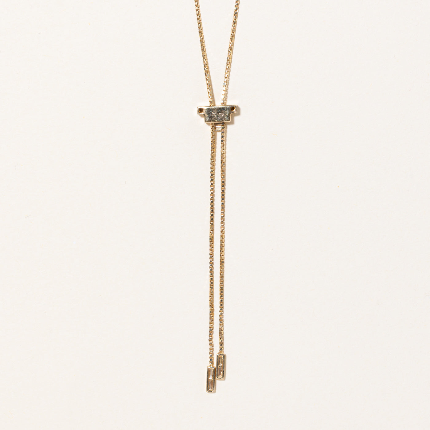 Baguette Diamond Bolo Tie Necklace | 0.33ctw |