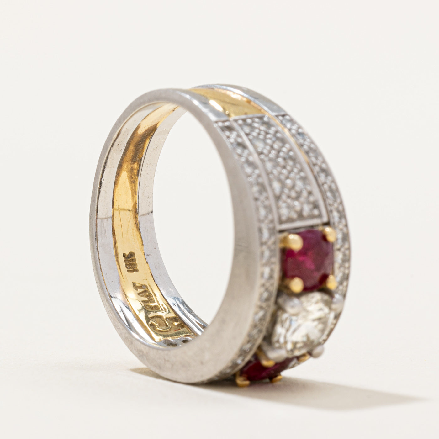 Patricia Vale' Diamond & Ruby Ring | 0.85ctw, 0.70ctw | SZ 7.25 |