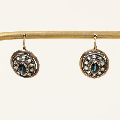 Italian Sapphire & Diamond Earrings | 2.00ctw, 0.55ctw |