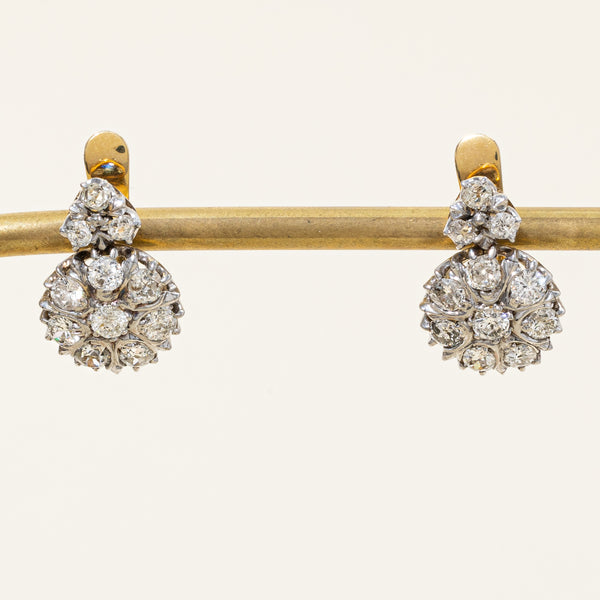 Antique Diamond Earrings | 2.26ctw |