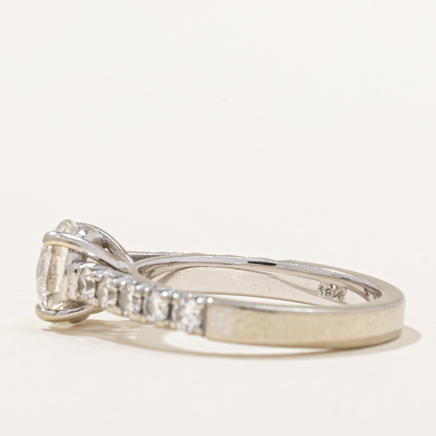 GIA Certified Diamond Engagement Ring | 1.54ctw SI2 H | SZ 4.25 |