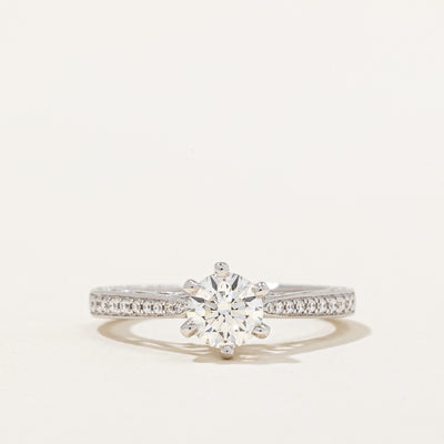 GIA Certified Diamond Engagement Ring | 0.70ctw SI2 H | SZ 4.75 |