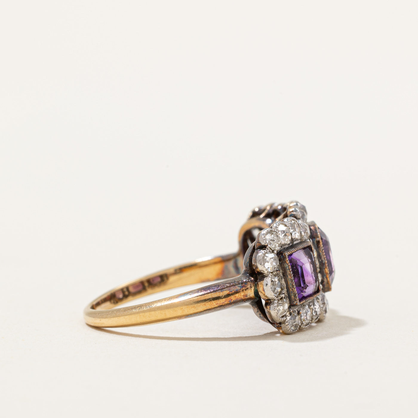 Victorian Amethyst & Diamond Cocktail Ring | 1.40ctw, 0.60ctw | SZ 7 |