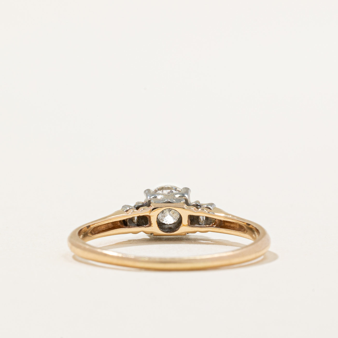 Diamond Ring with Baguette Accent Stones| 0.51ctw VS1/VS2 G | SZ 6.75 |
