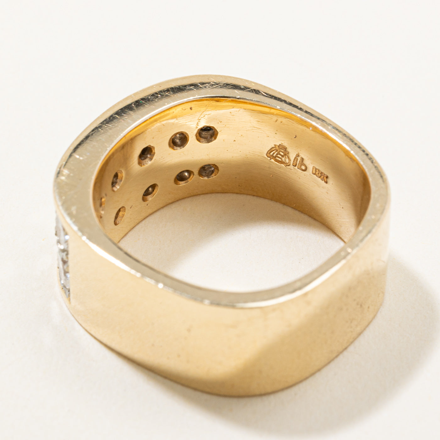 Bague sertie de diamants pavés | 2,40 ct | Taille 8,5 | 