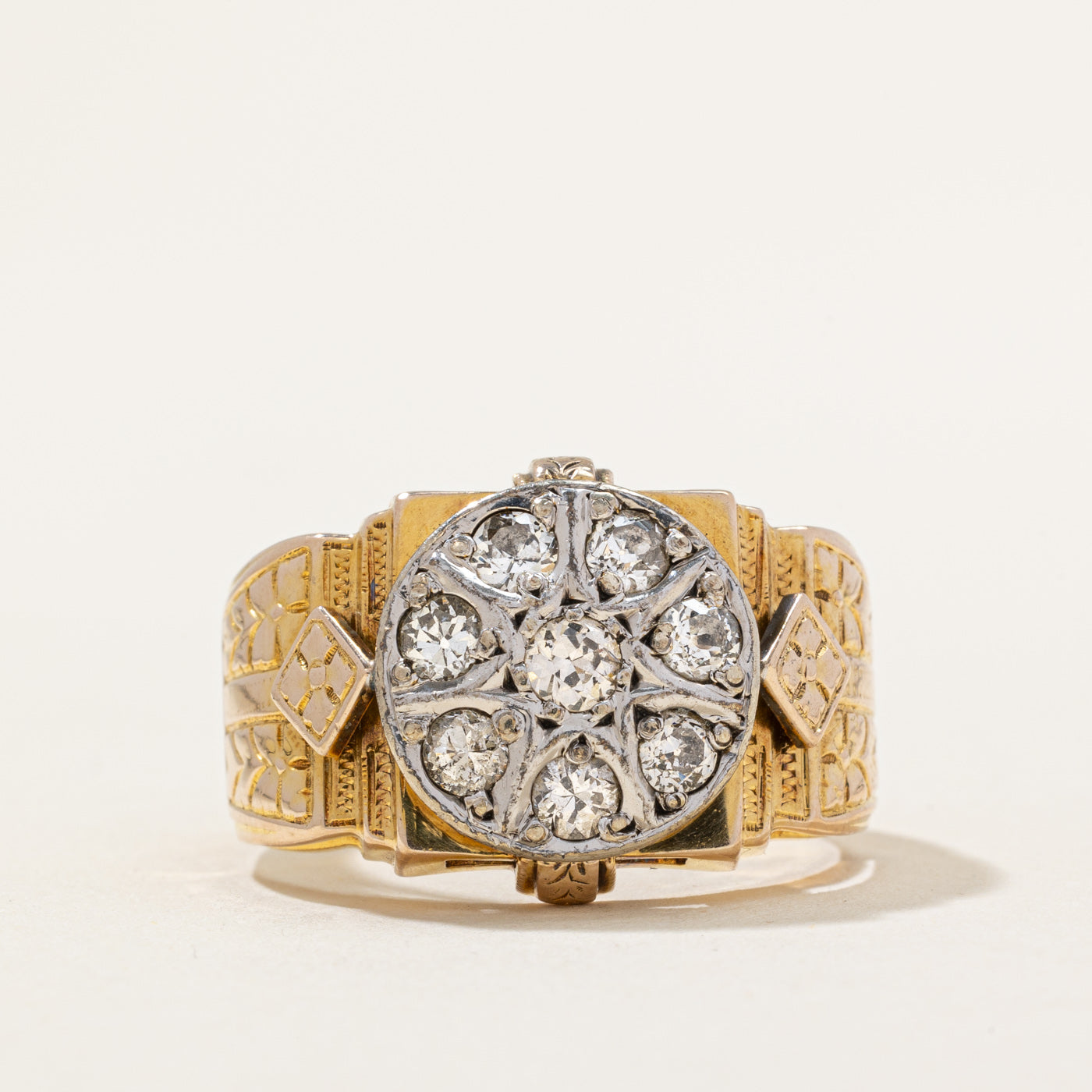 Antique Diamond Cocktail Ring | 0.75ctw | SZ 9.25 |